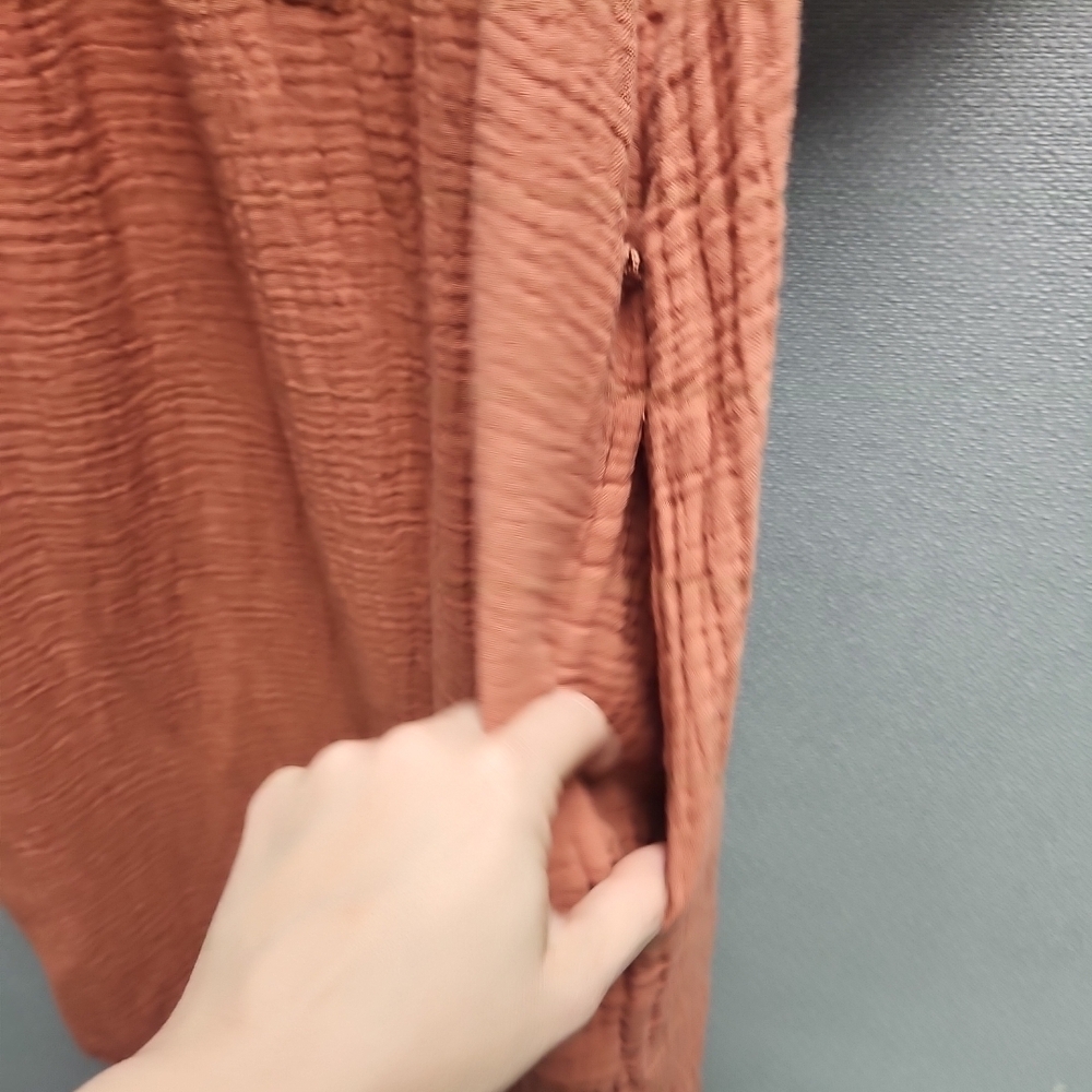 a.n.a Terracotta Midi Boho Dress. - Picture 3 of 4